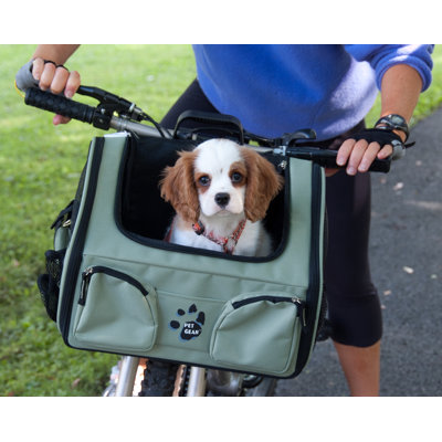 Pet Gear Bike Basket 3-in-1 Pet Carrier in Sage