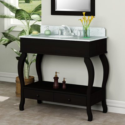 Willow Creek Cabinets Provence 36" Vanity Set with Viterous China Top
