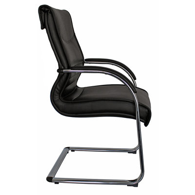 Amstyle Freischwinger "Milano Visitor" in Schwarz / Chrom