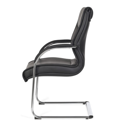 Amstyle Freischwinger "Milano Visitor" in Schwarz / Chrom