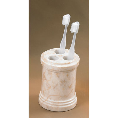 Champagne Marble Column Tooth Brush Holder