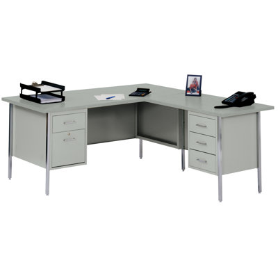 Sandusky Cabinets 42" W L-Shaped Executive Desk with Right Return
