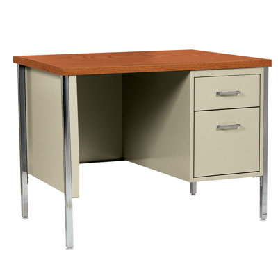 Sandusky Cabinets 40" W Single Pedestal Executive Desk with File Drawer