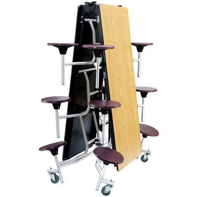 National Public Seating Mobile Cafeteria Stool-Table