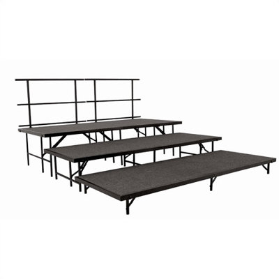 National Public Seating Portable Stage & Seated Riser Set in Carpet