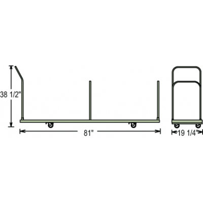 National Public Seating Folding Chair Caddy DY35/DY50