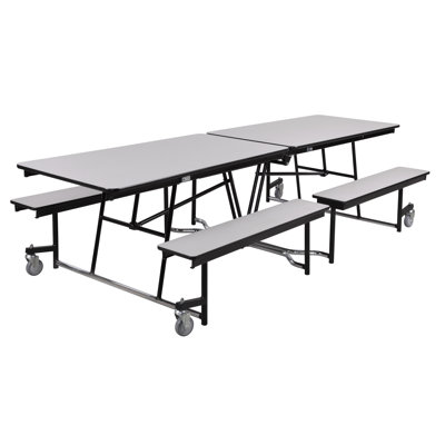 National Public Seating Mobile Cafeteria Bench-Table