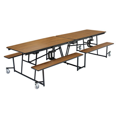 National Public Seating Mobile Cafeteria Bench-Table