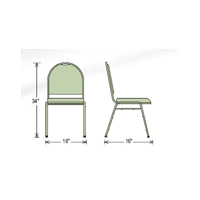National Public Seating Series 9200 Dome-Back Stacker Chair