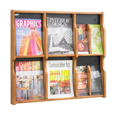 Safco Products Company Expose Six Magazine and Twelve Pamphlet Display Wall Rack