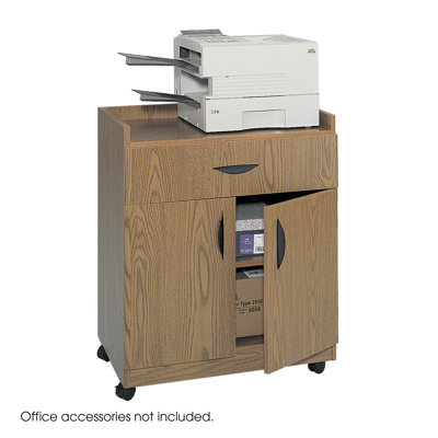 Safco Products Company Mobile Laminate Machine Stand with Pullout Drawer, 30" High