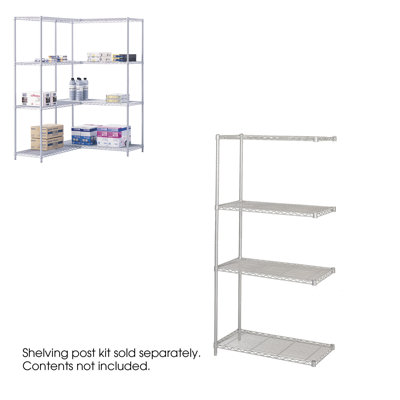 Safco Products Company Industrial Wire Add-On Unit (36" x 18" Shelves)