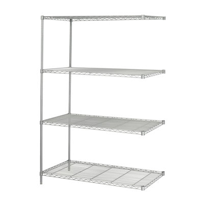 Safco Products Company Industrial Wire Add-On Unit (48" x 24" Shelves)