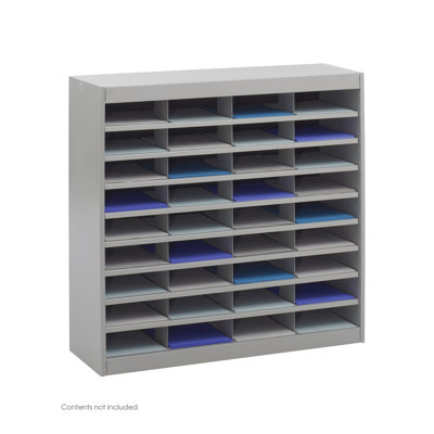 Safco Products Company Steel Literature Organizer with 36 Letter-Size Compartments