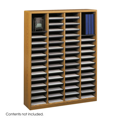 Safco Products Company E-Z Store Wood 52 1/4" Literature Organizer