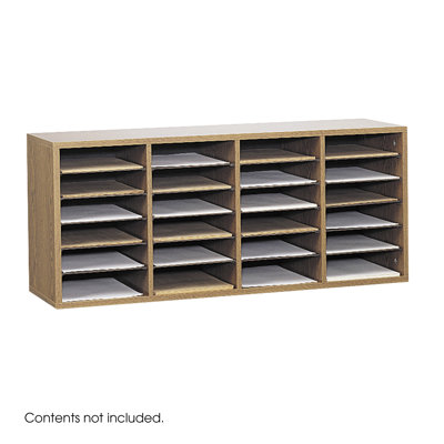 Safco Products Company Medium Wood Adjustable-Compartment Literature Organizer