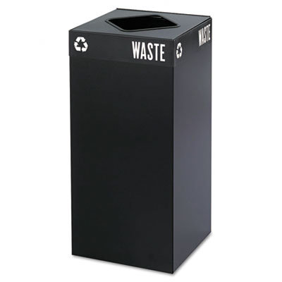 Safco Products Company Public Square Recycling Container in Black