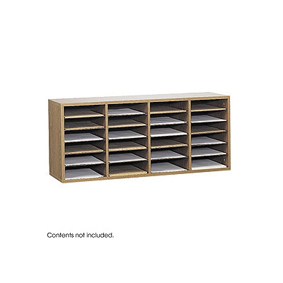 Safco Products Company Medium Wood Adjustable-Compartment Literature Organizer