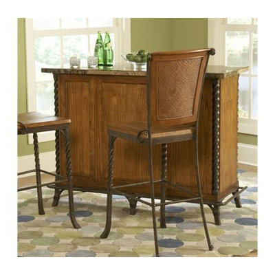 Riverside Furniture Medley 3 Piece Marble Top Pub Table Set in Camden