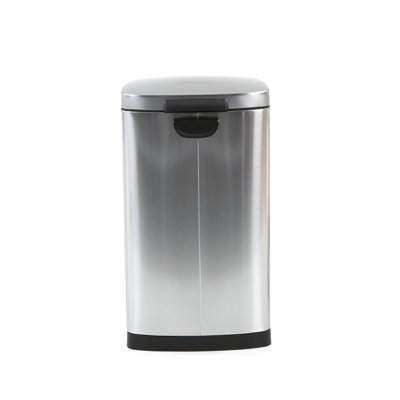 simplehuman Semi-Round Step Trash Can in Brushed Stainless Steel