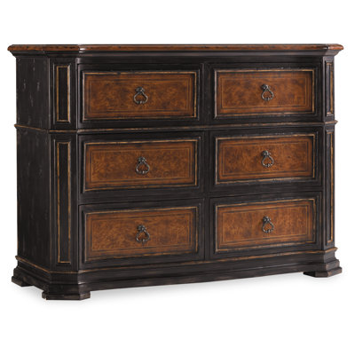 Hooker Furniture Grandover Six-Drawer Mule Chest in Brown