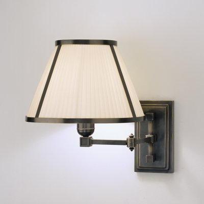 Robert Abbey Chase  Swing Arm Wall Lamp in Deep Patina Bronze