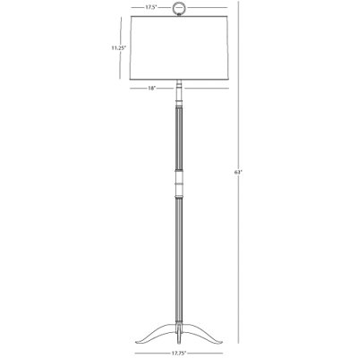 Robert Abbey Porter Floor Lamp in Polished Nickel