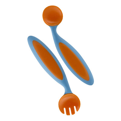 Boon Benders Adaptable Utensils in Blue Raspberry / Tangerine