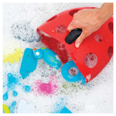 Boon Bug Pod Bath Toy Scoop in Red