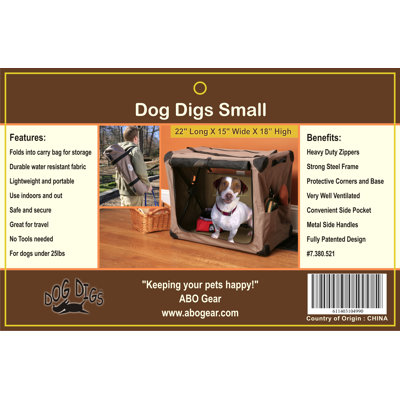 ABO Gear Dog Digs Collapsible Pet Crate