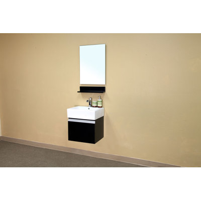 Bellaterra Home Mason Bathroom Mirror in Espresso