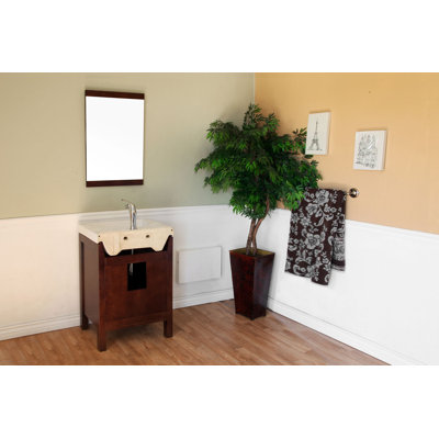 Bellaterra Home Bergman Mirror in Dark Walnut