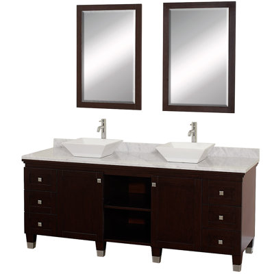 Wyndham Collection Premiere 72" Double Bathroom Vanity Set