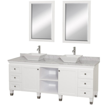 Wyndham Collection Premiere 72" Double Bathroom Vanity Set