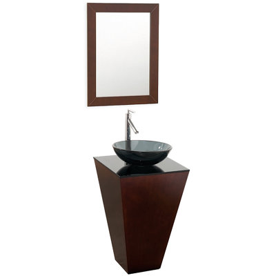 Wyndham Collection Esprit Pedestal Bathroom Vanity Set in Espresso