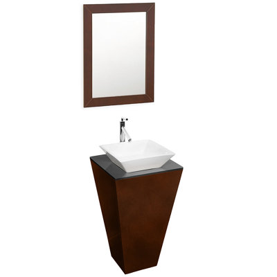 Wyndham Collection Esprit Pedestal Bathroom Vanity Set in Espresso