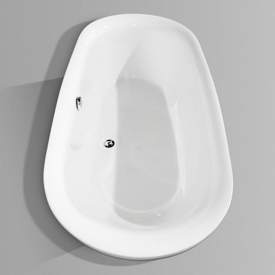 Wyndham Collection Melissa 72" x 35"  Soaking Bathtub