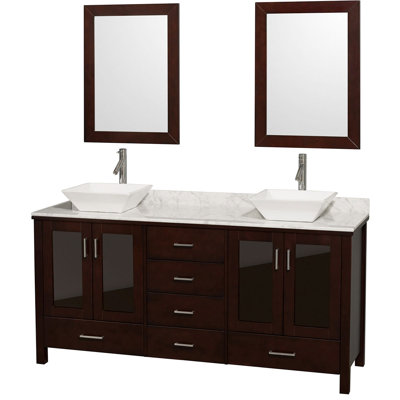 Wyndham Collection Lucy Double Bathroom Vanity Set
