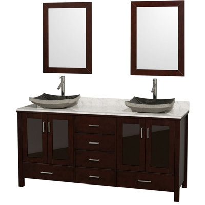 Wyndham Collection Lucy Double Bathroom Vanity Set