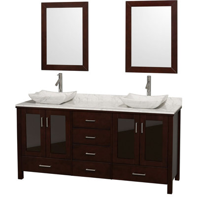 Wyndham Collection Lucy Double Bathroom Vanity Set