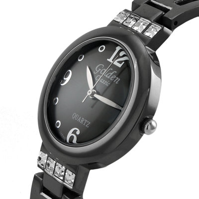 Golden Classic Women's Glitter Queen Watch in Gun