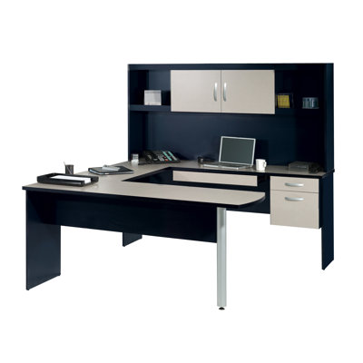 Bestar In Space U-Shape Desk with Hutch