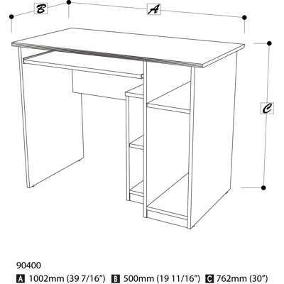 Bestar Basic 40" W Computer Work Station in Cappuccino Cherry