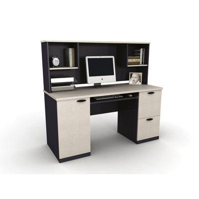 Bestar Hampton 60" W Credenza and Hutch