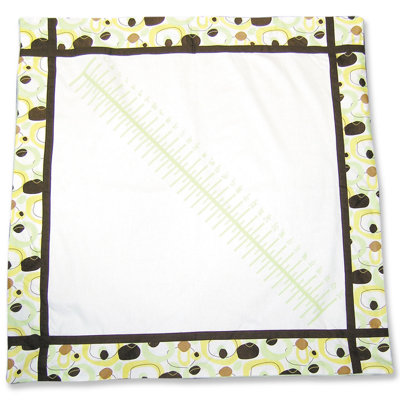 Trend Lab Max Growth Chart Baby Blanket in Blue Stripes
