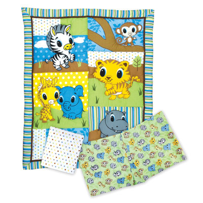 Trend Lab Riley Tiger and Friends 3 Piece Crib Bedding Set