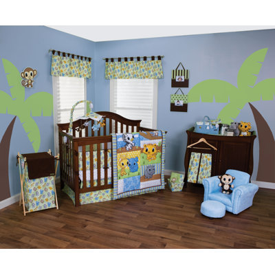 Trend Lab Riley Tiger and Friends 3 Piece Crib Bedding Set