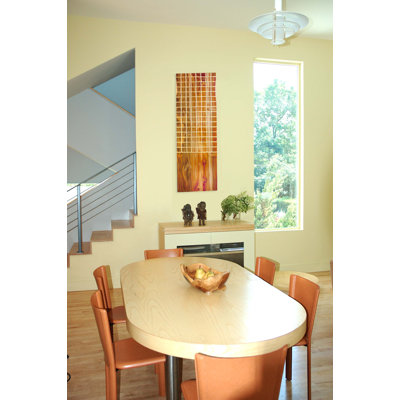 RS Furnishings Pura Vida I Off The Grid Teak Panel in Natural with 18kt Gold Grid