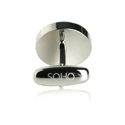 Soho Austrian Crystal Solitare Cufflinks in Light Sapphire