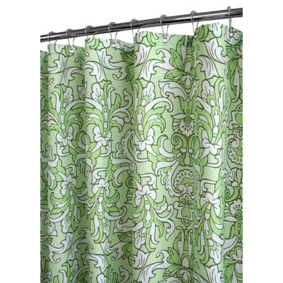 Rococo Scroll Shower Curtain in Green